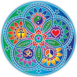 Raamsticker Levende energie Mandala