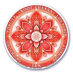 Raamsticker 1e chakra, 10,5 cm